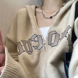 Y2K Cool Loose Vintage Japanese Style Hooded Sweater