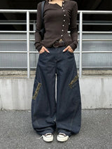 Schicke Leoparden-Hip-Hop-Cargo-Jeans