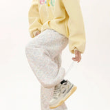 Cozy Plush Polka Dot Velvet Sweatpants