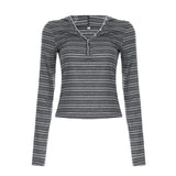 Slim Fit Striped Long Sleeve Hoodie
