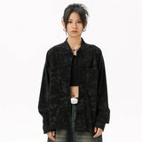 Chemise longue imprimée de luxe style chinois