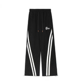 Streetwear Oversize Striped Jogging Straight Sweatpants