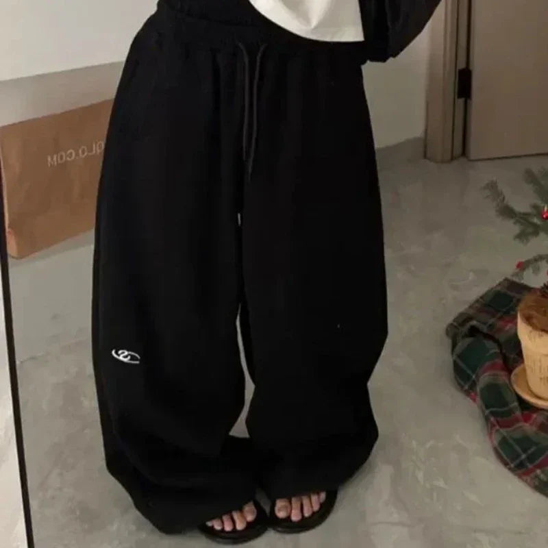 빈티지 오버사이즈 캐주얼 Y2K 와이드 팬츠
