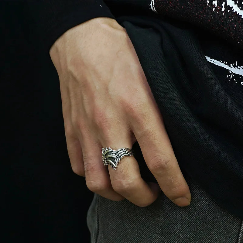 Vintage Punk Thai Silver Adjustable Ring