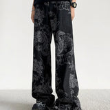 Retro-Jeans im chinesischen Retro-Stil mit Drachenmuster