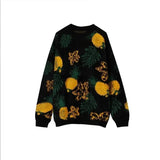 Gemütlicher Herren-Strickpullover mit Ananas-Jacquardmuster