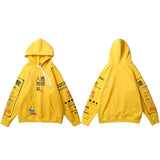 Comfortable Graffiti Kanji Graphic Hip Hop Hoodie
