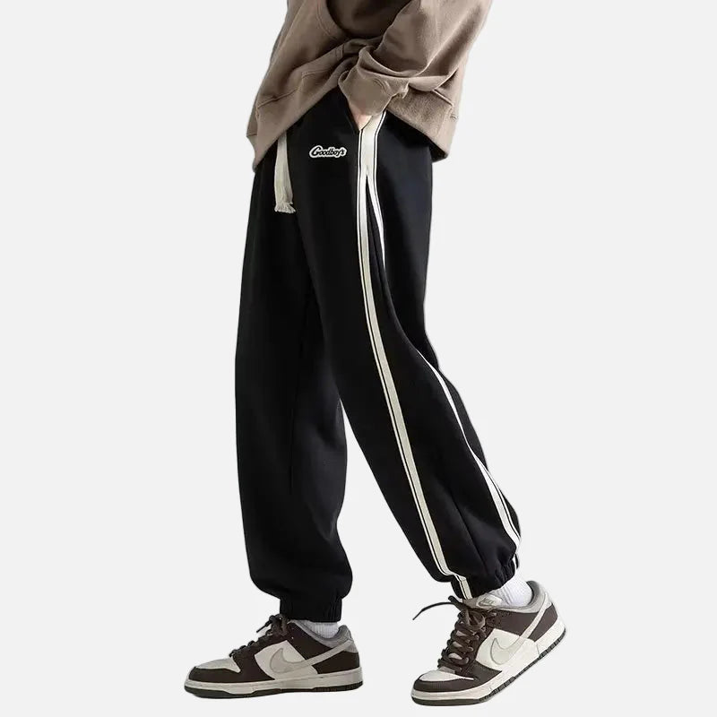 Breathable Striped Side Baggy Sporty Jogger