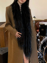 Fuzzy Long Strip Solid Color Scarves