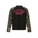 Vintage Camo Henley Langarmshirt