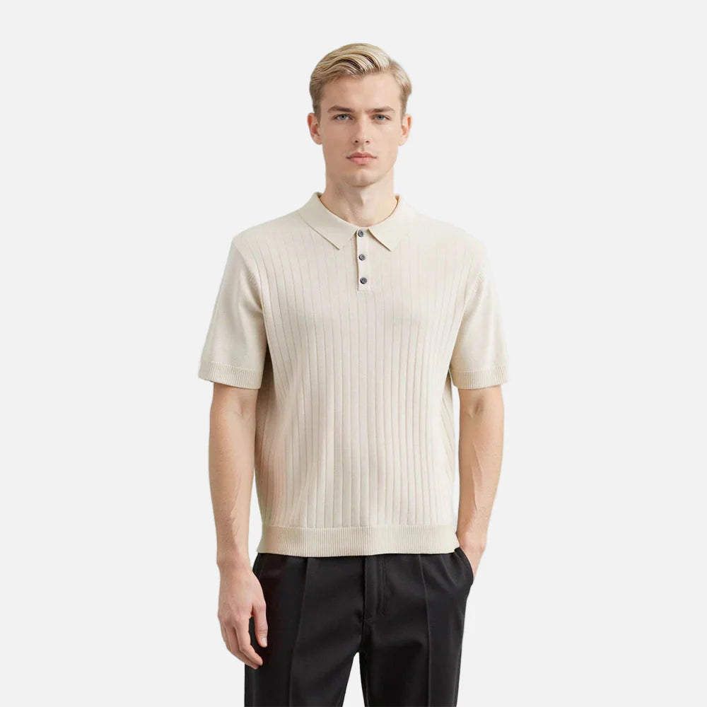 Summer American Style Striped Polo T-Shirt