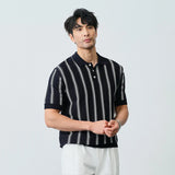 남성용 럭셔리 스트라이프 캐주얼 비즈니스 폴로 티셔츠