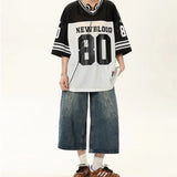 Breathable Retro Mesh Short-Sleeved T-Shirt