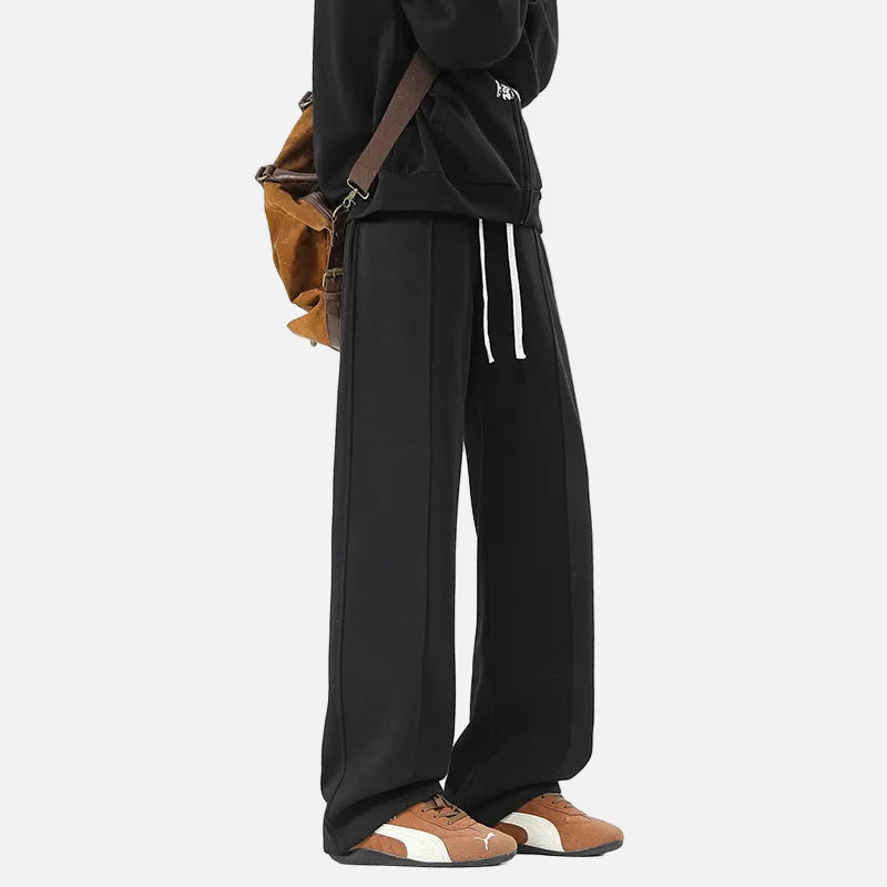 Knitted Loose Drawstring Sports Sweatpants