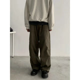 Vielseitige japanische Retro-Hose mit lockerem, geradem Schnitt