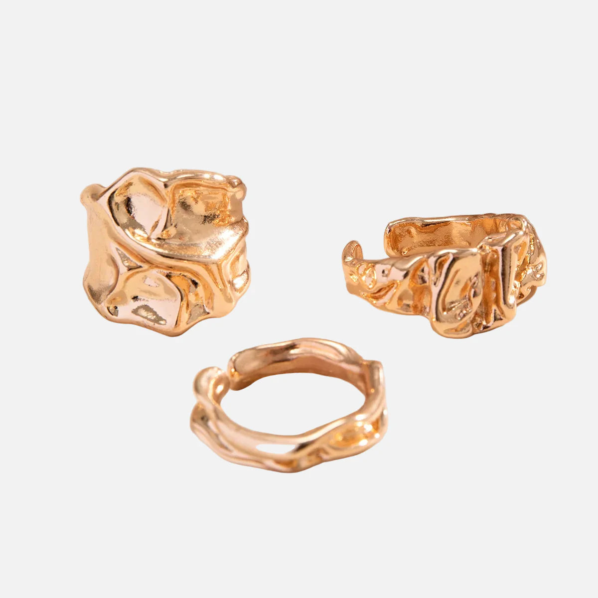 Gefaltete Ringe aus Aluminiumfolie