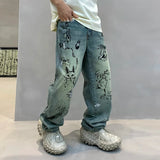 Herren-Jeans mit personalisiertem Graffiti-Print