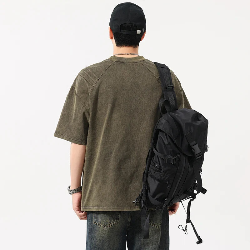 Elevated Comfort Vintage Loose Casual Kurzarm-T-Shirt