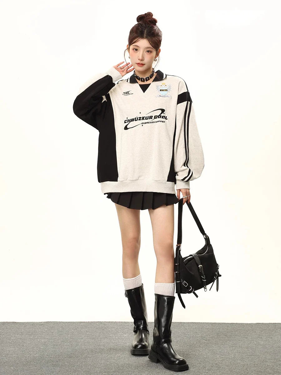 Women Vintage Stitch Embroidered Sweatshirt