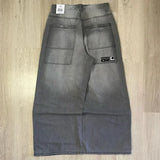 Y2K Embroidered Wide-Leg Jeans