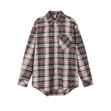 Oversized Drop Shoulder Plaid Shirt