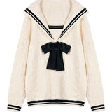 Women Cozy Cool Oversize Knitted V-Neck Sweater