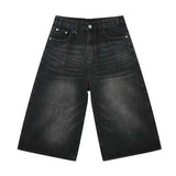 Y2k Vintage Black Wide-leg Jorts