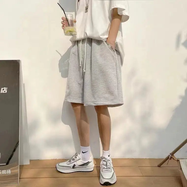 Herren-Shorts im koreanischen Stil, einfarbig