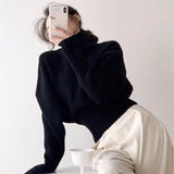 Pull en maille à manches bouffantes élégant pour femme