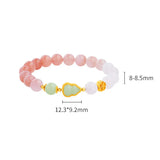 Lucky Cinnabar Red Jade Beaded Bracelet