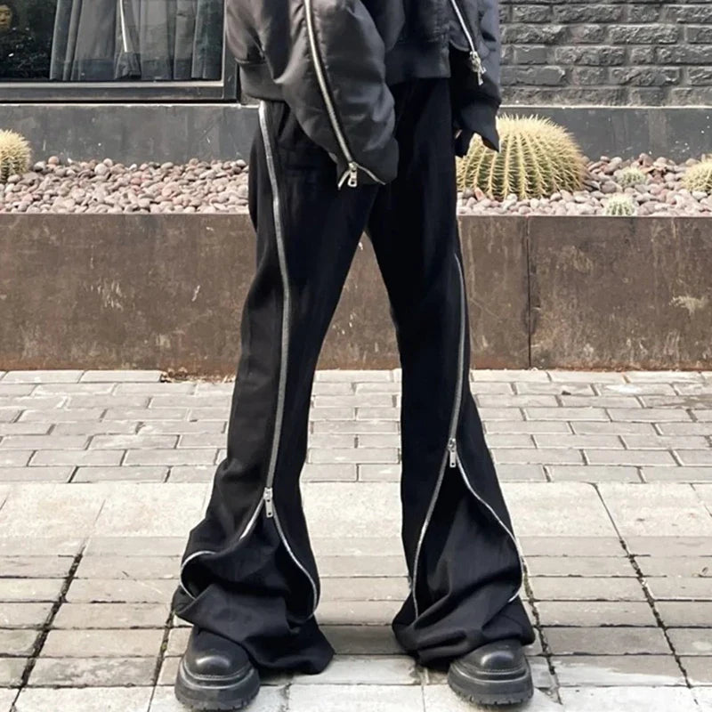 Y2K 지퍼 하이패션 팬츠