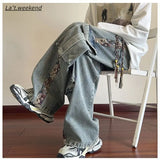 Patchwork Cargo Denim Pants