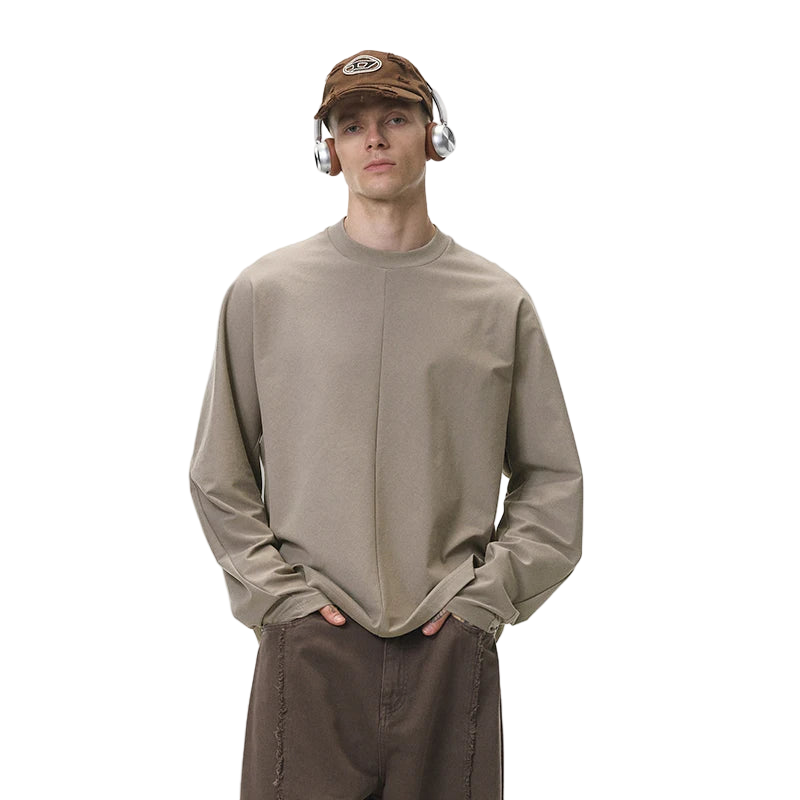 Cropped Long Sleeve Streetwear Tee