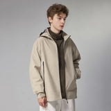 High-Collar Zipper Jacket