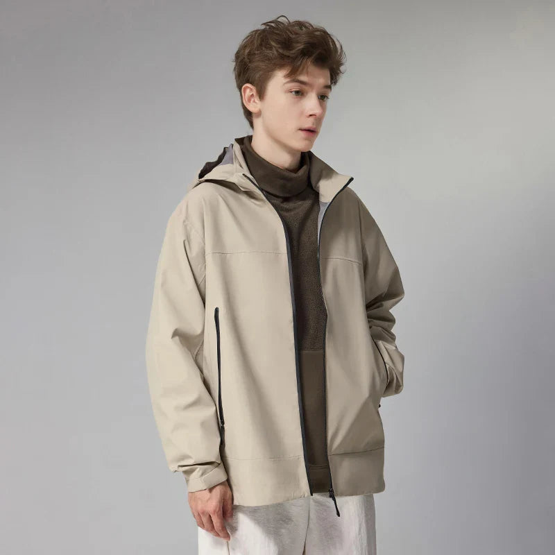 High-Collar Zipper Jacket