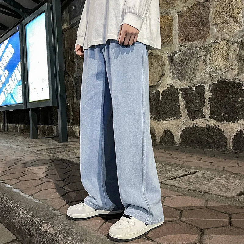 하이 스트리트 한국 학생 캐주얼 청바지