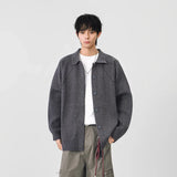 Versatile Solid Color Button Front Knitted Cardigan