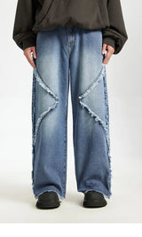 Stitched Loose Footed Jeans