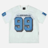 Breathable American Mesh Letter Sports T-Shirt