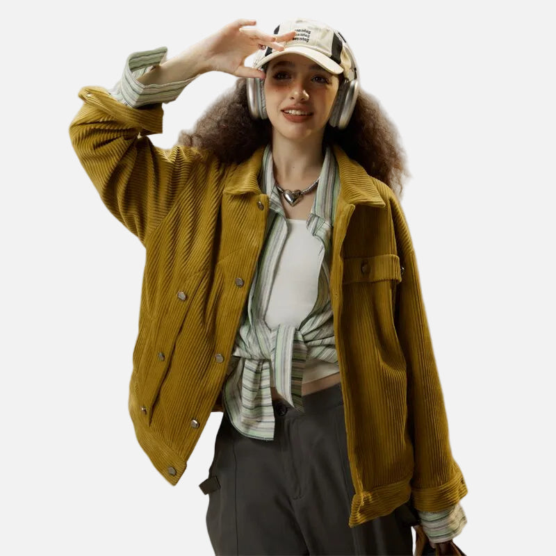 Solid Pattern Denim Jacket