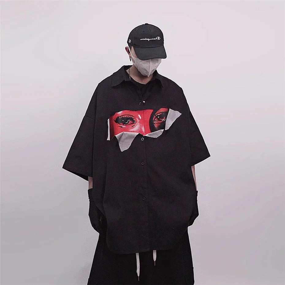 Chemise oversize vintage hip-hop punk