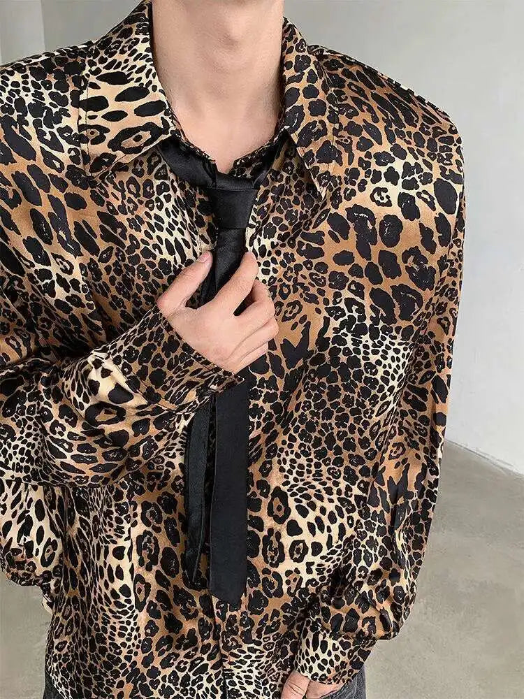 Elegantes Langarmhemd mit Leopardenmuster