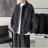 Solid Color Casual Loose Button Denim Jacket