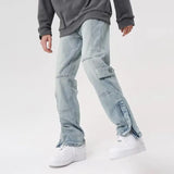 Y2K Streetwear Vintage Cyber ​​Blue Baggy Jeans