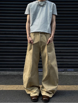 Vintage High Waist Khaki Cargo Jeans