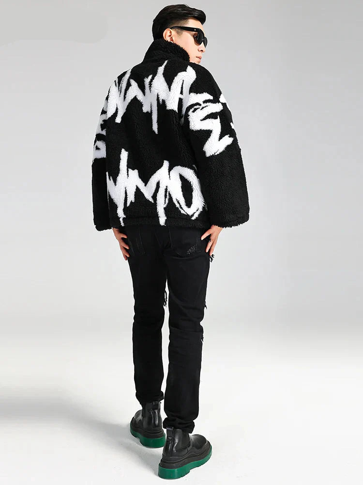 Veste oversize épaisse et chaude en fausse fourrure