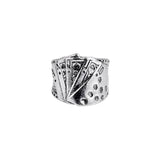 Silver Color Retro Poker Gothic Ring