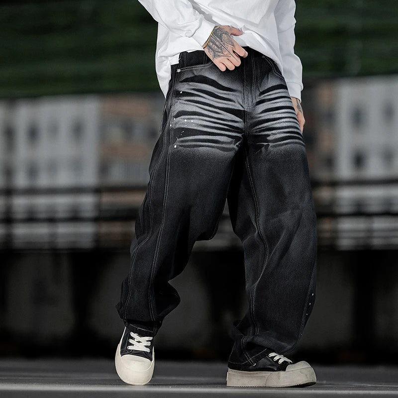 Trendy American Style High Street Graffiti Jeans