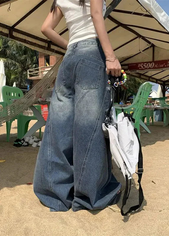 Y2K Gothic Grunge Star Oversized Denim Jeans