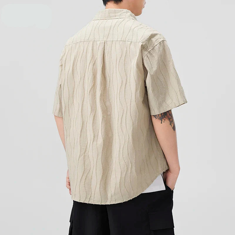 Chemise d'été unie, décontractée et confortable